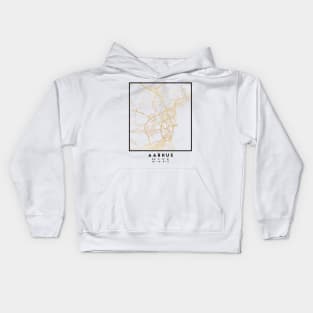 AARHUS DENMARK CITY STREET MAP ART Kids Hoodie